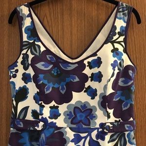 V-Neck Floral Sheath